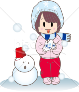 雪だるまと少女