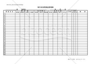 取引先別売掛金管理表