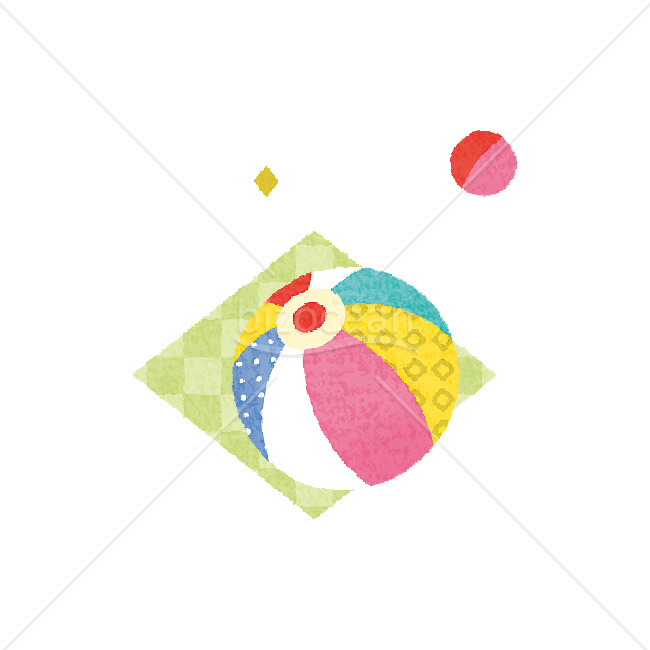 【2026年】「イラスト」温かい手描き風の紙風船と手まり