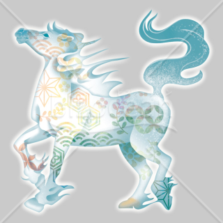 【2026年】「イラスト」吉祥文様をまとった幻想的な馬