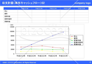 収支計画（単年キャッシュフロー）02（Blue）