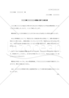 社員横領に関する報告書