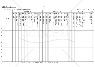 資格チェックシート（入門時教育チェック用）