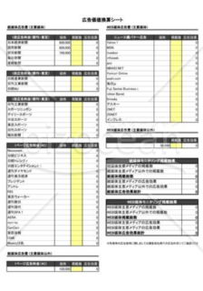 （広報戦略）広告価値換算シート