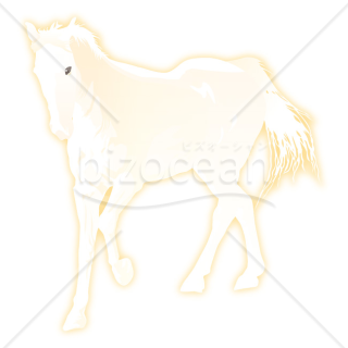 【2026年】「イラスト」幻想的に輝く白い馬のシルエット