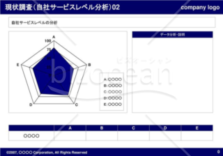 現状調査（自社サービスレベル分析）02（Navy）