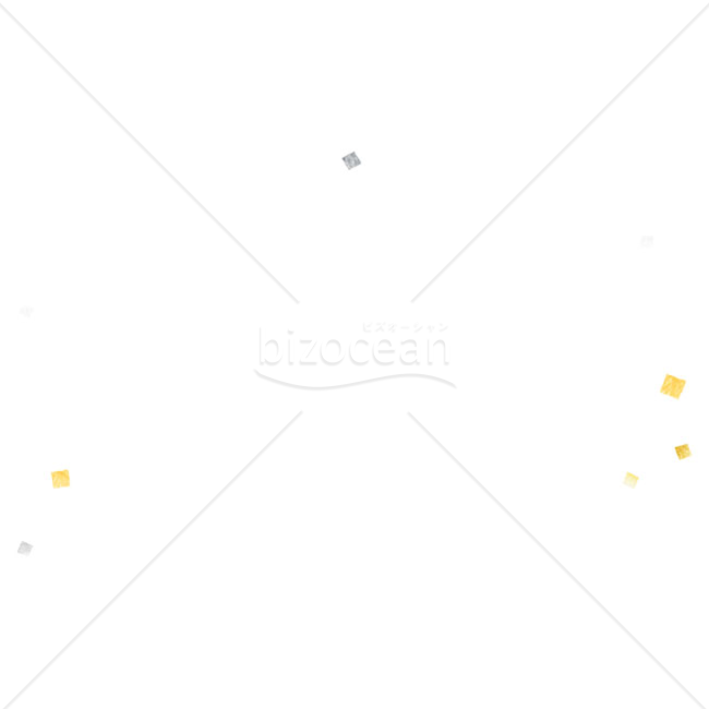 「イラスト」金・銀の紙吹雪03