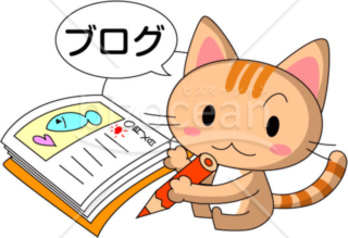 ブログを書く猫～猫の画像素材