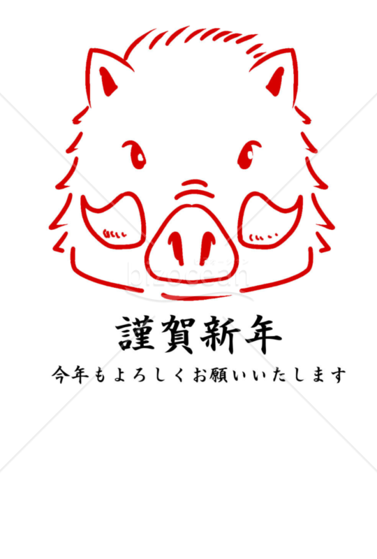 亥年の年賀状２０１9（NO.1020）