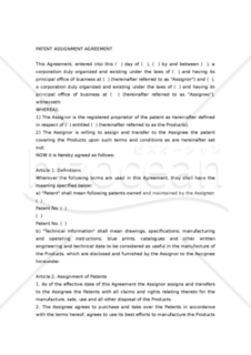 【和・英対訳】知的財産関係契約編 譲渡契約書(特許)(5a001)／PATENT ASSIGNMENT AGREEMENT