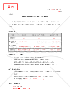 【法改正対応】障害者雇用制度改正に関する社内通知書【例文付き】
