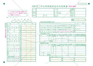 所得税青色申告決算書（現金主義用）【令和2年分以降用】