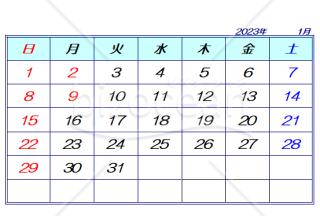エクセルカレンダー月毎ハガキサイズ2025年から2027年
