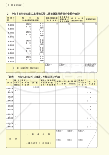 株式等に係る譲渡所得等の金額の計算明細書