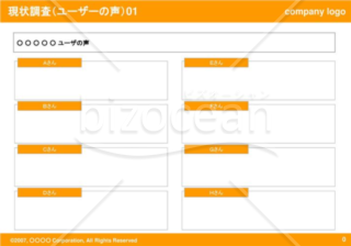 現状調査（ユーザーの声）01（Orange）