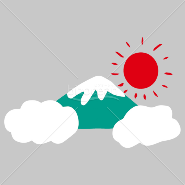 「イラスト」富士山