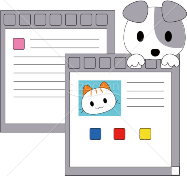 Webと猫のイラスト