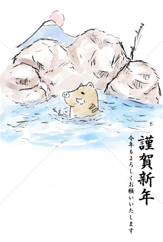 亥年の年賀状２０１9（NO.880）