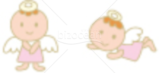 かわいい天使のイラスト（ピンク）