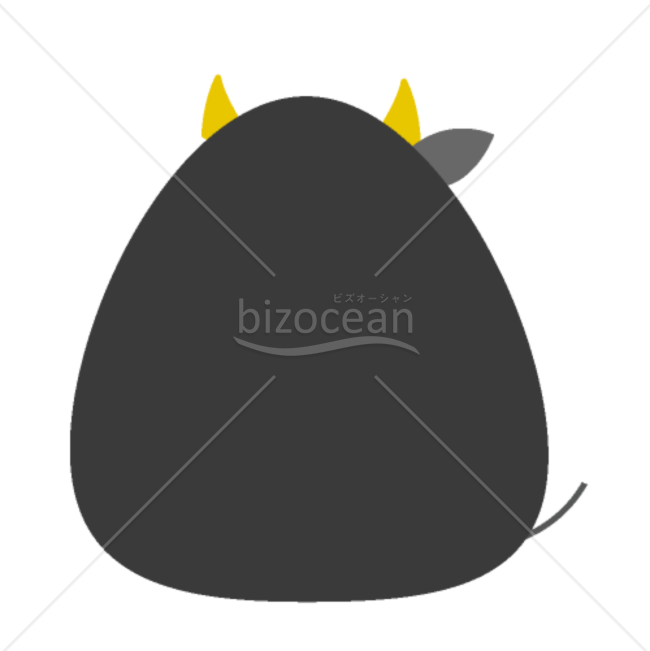 【イラスト】うしだるま_後ろ姿