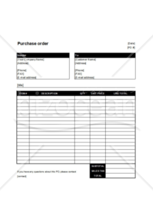 【英文】注文書 (Purchase order)