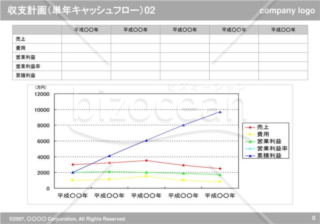 収支計画（単年キャッシュフロー）02（Gray）