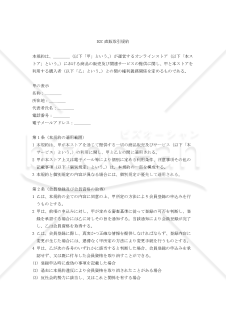 【改正民法対応版】D2C直販取引規約