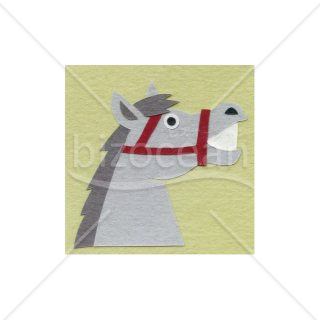 【2026年】「イラスト」切り絵風の元気な干支の午