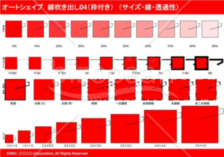 オートシェイプ　線吹き出し04（枠付き）　（サイズ・線・透過性）(レッド)