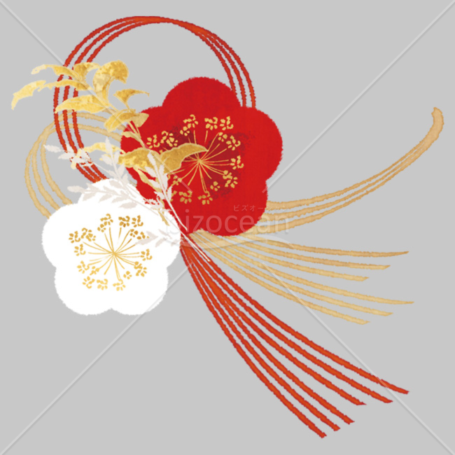 「イラスト」椿の飾り