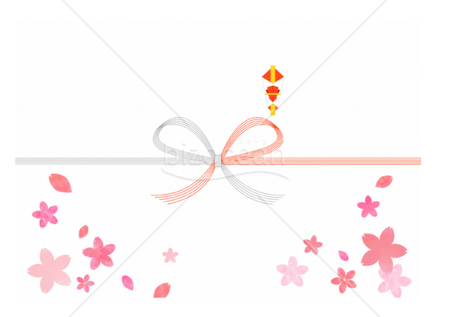 【のし紙】蝶結びタイプの水引_桜