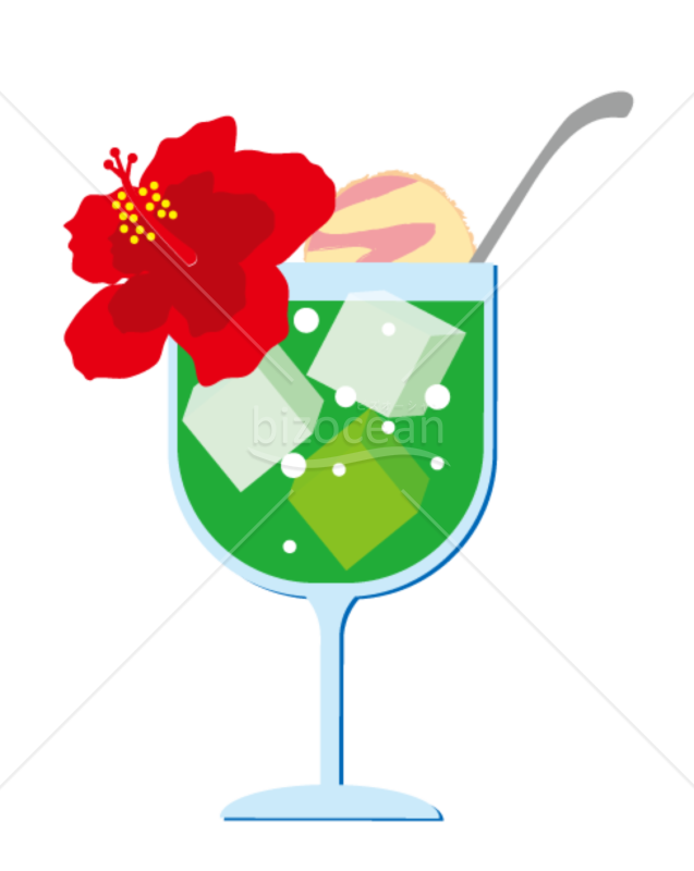 メロンソーダーのイラスト/挿絵素材