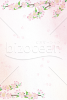 桜のグリーティングカードB　縦