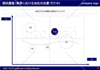 現状調査（業界における当社の位置づけ）01（Navy）