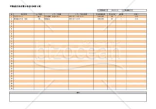 不動産広告反響分析表(歩留り表)