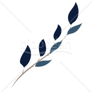 南天の枝のイラスト素材 青 Bizocean ビズオーシャン