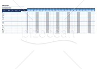 【3カ月用】ガントチャート・バーチャートスケジュール表（予定表・工程表）