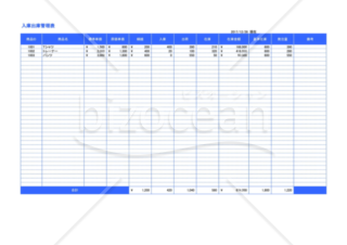 【Googleスプレッドシート】入庫出庫管理表（小売業用）