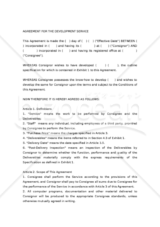 【和・英対訳】開発委託契約書(ソフトウェア)(4a066)／AGREEMENT FOR THE DEVELOPMENT SERVICE