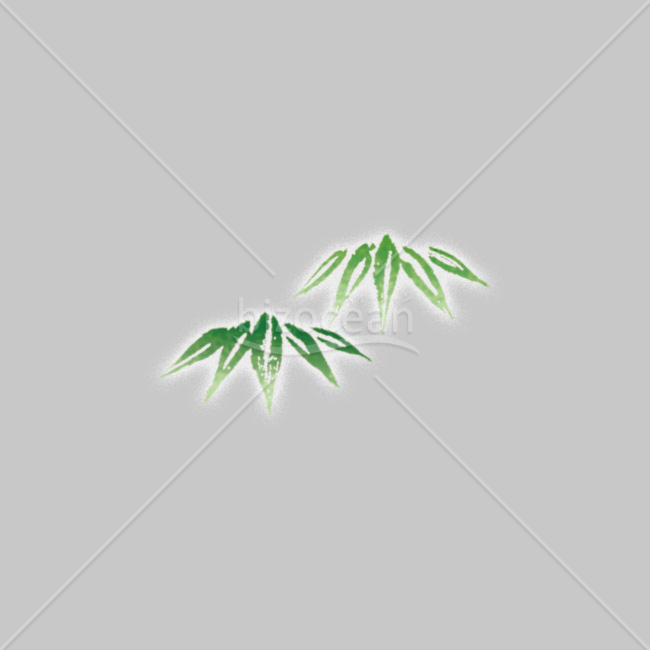 「イラスト」竹の葉　グラデーション