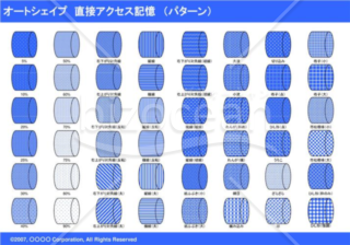 オートシェイプ　直接アクセス記憶　（パターン）（ブルー）