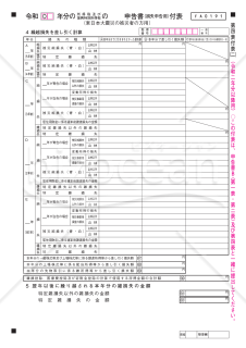 申告書第四表（損失申告用）付表（東日本大震災の被災者の方用）【令和2年分以降用】