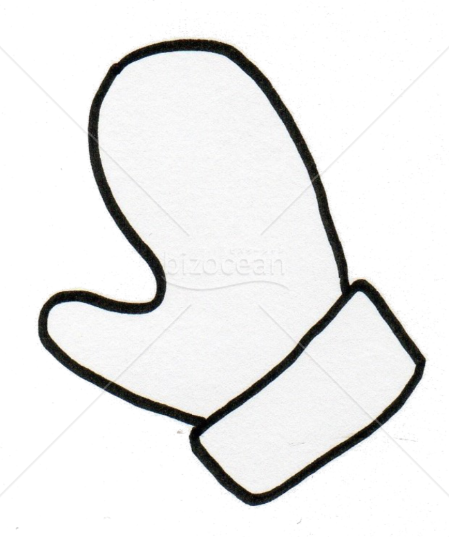 サンタの手袋（線画）