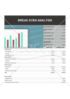 【英語】損益分岐分析表