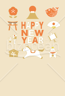 アイコン馬　背景茶色