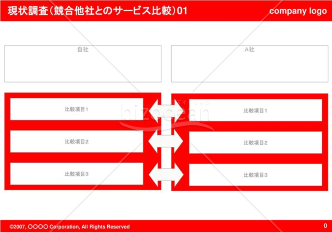 現状調査（競合他社とのサービス比較）01（Red）