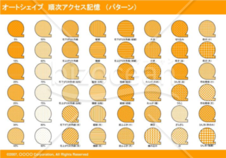 オートシェイプ　順次アクセス記憶　（パターン）（オレンジ）