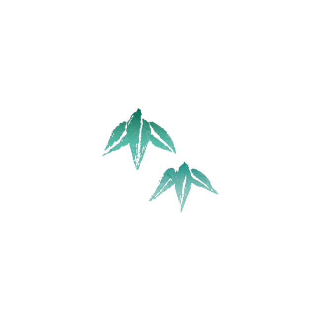 イラスト 筆の質感が涼しげな竹の葉の水彩素材 Bizocean ビズオーシャン