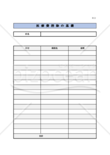 医療費控除の基礎　1人用　PDF