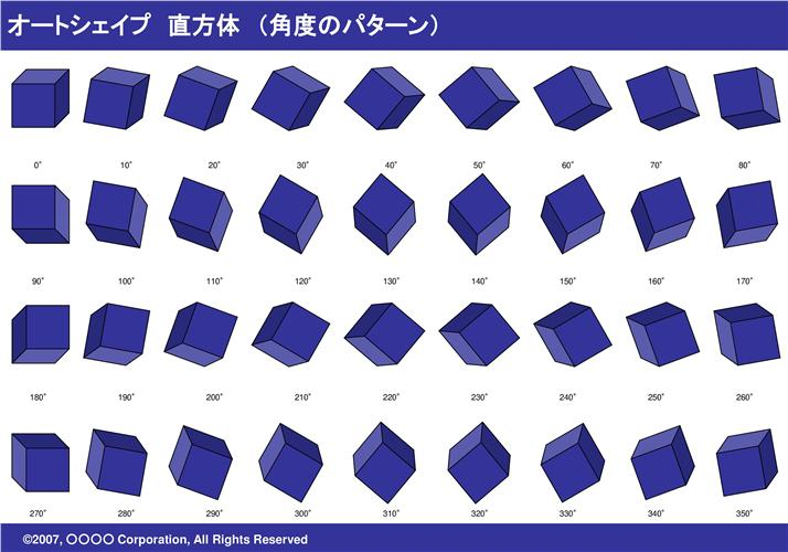 オートシェイプ 直方体 パターン角度 ネイビー Bizocean ビズオーシャン